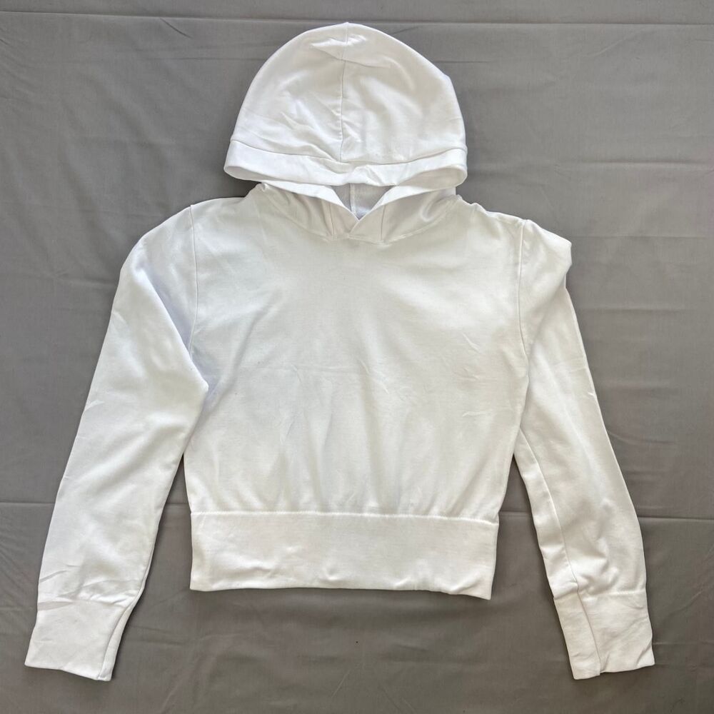New Mix Women's White Medium Hoodie Pullover Soft Stretch Fabric Sweatshirt 92